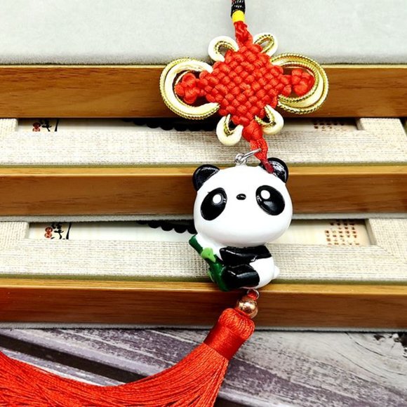 4 pcs Peace Knot Panda Pendants.  For Peace, Safty, Health & Fortune. - Picture 3 of 4